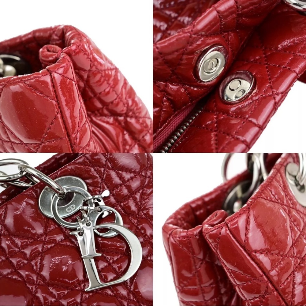 Dior Red Quilted Shoulder Bag - Picture 9 of 13